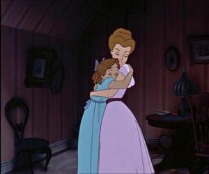 Puzzle de Wendy abraza a su mama al regreso del país de Nunca Jamás