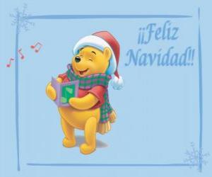 Puzzle de Winnie the Pooh cantando villancicos