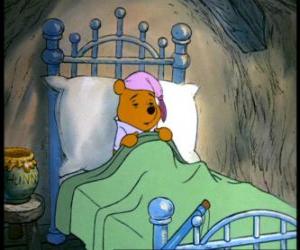 Puzzle de Winnie the Pooh tranquilamente en su cama