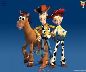Puzzle de Woody, Jessie y el caballo Bullseye