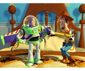 Puzzle de Woody y Buzz Lightyear, el Space Ranger
