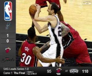 Puzzle de 2014 NBA Finales, 1er Partido,  Miami Heat 95 - San Antonio Spurs 110