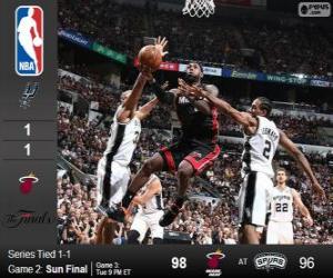 Puzzle de 2014 NBA Finales, 2º Partido,  Miami Heat 98 - San Antonio Spurs 96