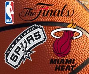 Puzzle de 2014 NBA Finales. San Antonio Spurs vs Miami Heat