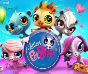 Puzzle de 5 mascotas de Littlest PetShop