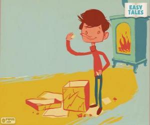 Puzzle de Abriendo el regalo de sus amigos