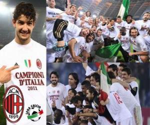 Puzzle de AC Milan, campeón Liga Italiana de Fútbol - Lega Calcio 2010-11