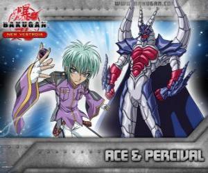 Puzzle de Ace Swemco y su Bakugan Percival