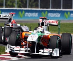 Puzzle de Adrian Sutil - Force India - Montreal 2010