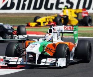 Puzzle de Adrian Sutil - Force India - Silverstone 2010