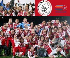 Puzzle de Ajax Ámsterdam, campeón Eredivisie 2011-2012, liga holandesa de fútbol