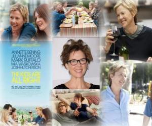 Puzzle de Annette Bening nominada a los Oscars 2011 como mejor actriz por The Kids Are All Right