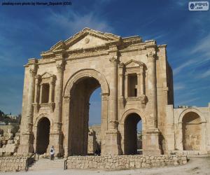 Puzzle de Arco de Adriano, Jordania