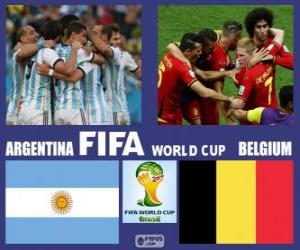 Puzzle de Argentina - Belgica, cuartos de final, Brasil 2014