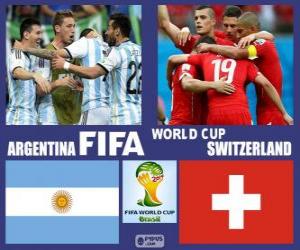Puzzle de Argentina - Suiza, octavos de final, Brasil 2014