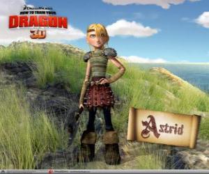 Puzzle de Astrid Hofferson, una joven vikinga sorprendente, enérgica y competitiva