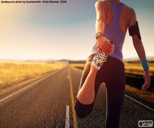 Puzzle de Atleta estirando