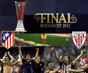 Puzzle de Atlético Madrid vs Athletic Bilbao. Final de Europa League 2011-2012 en el Estadio Nacional de Bucarest, Rumania