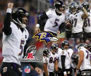 Puzzle de Baltimore Ravens campeón de la AFC 2012