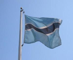 Puzzle de Bandera de Botsuana o Botswana
