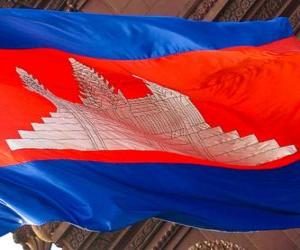 Puzzle de Bandera de Camboya