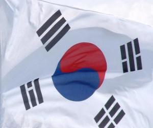 Puzzle de Bandera de Corea del Sur