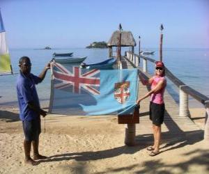 Puzzle de Bandera de Fiyi o de las Islas Fiyi