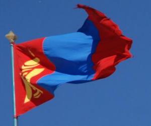 Puzzle de Bandera de Mongolia