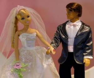 Puzzle de Barbie y Ken el dia de su boda