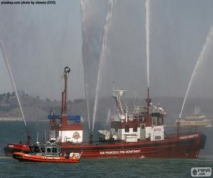 Puzzle de Barco contra incendios