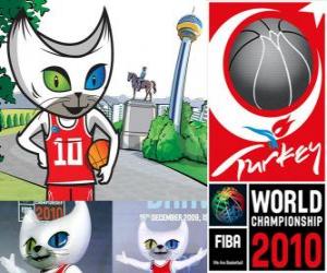 Puzzle de Bascat mascota del Campeonato Mundial de Baloncesto de Turquía 2010