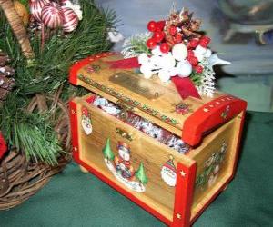 Puzzle de Baúl decorado con motivos navideños