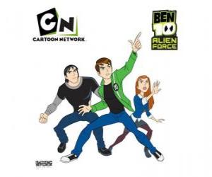 Puzzle de Ben 10, Gwen y Kevin