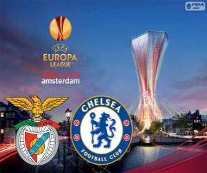 Puzzle de Benfica vs Chelsea. Final de Europa League 2012-2013 en el Amsterdam Arena, Países Bajos