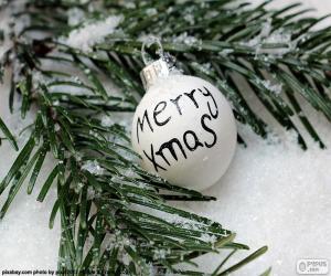 Puzzle de Bola de Navidad, Mery Xmas