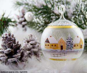 Puzzle de Bola de pueblo invernal