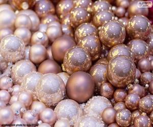 Puzzle de Bolas rosas de Navidad