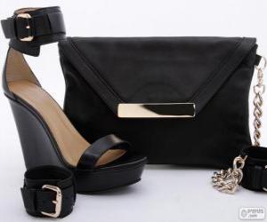 Puzzle de Bolso y zapatos negros