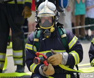 Puzzle de Bombero entrenamiento