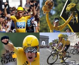 Puzzle de Bradley Wiggins campeón, del Tour de Francia 2012