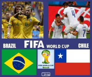 Puzzle de Brasil - Chile, octavos de final, Brasil 2014