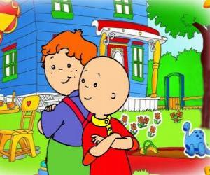 Puzzle de Caillou con su amigo Leo