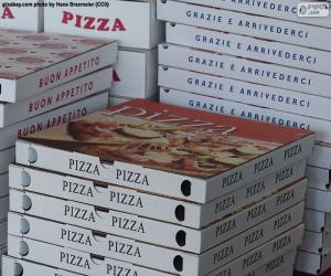 Puzzle de Cajas para pizzas a domicilio