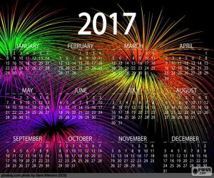 Puzzle de Calendario 2017, Feliz año