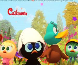 Puzzle de Calimero con sus amigos