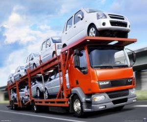 Puzzle de Camión de transporte de coches