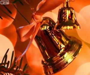 Puzzle de Campanas navideñas, grande y pequeña