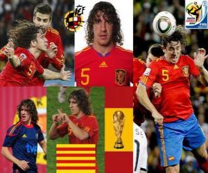 Puzzle de Carles Puyol (La cabeza de España) defensa Selección Española