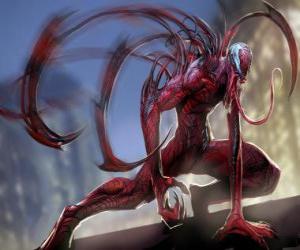 Puzzle de Carnage o Matanza es un supervillano simbionte, adversario de Spiderman y acérrimo enemigo de Venom