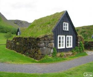 Puzzle de Casa vikinga, Islandia